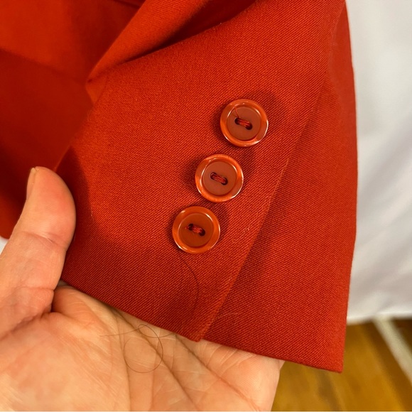 Rena Rowan Blazer Jacket Women's Plus Size 14 W Red Holiday Christmas Stretch - Picture 3 of 6